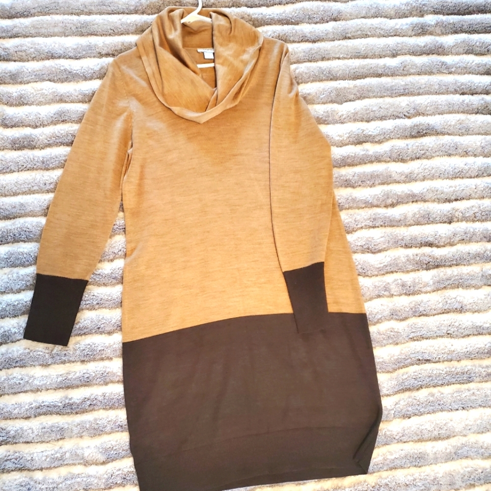 Brown sweater dress